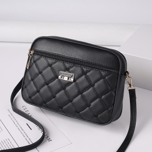 斜挎包女2025新款 百搭多层单肩包大容量休闲女士软皮小包包 夏时尚