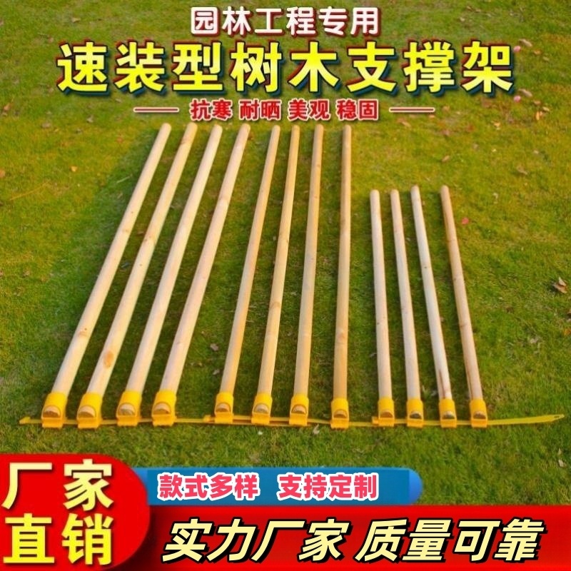 树木支撑杆苗木杉木杨木松木三四脚架固定架套杯支撑架绿化防风