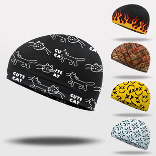 冰丝速干透气小帽男夏季 头套 户外骑行摩托车头盔内衬内胆头巾薄款