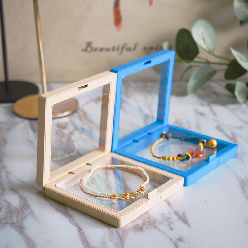 彩色pe膜悬浮盒首饰收纳盒