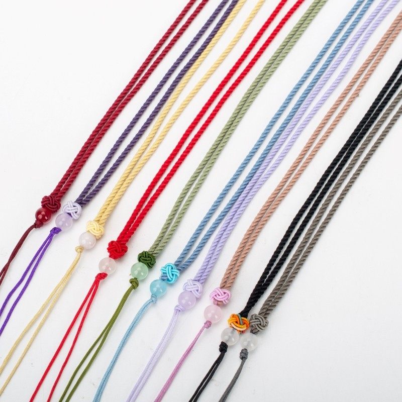 米兰线吊坠挂绳 吊坠玉坠挂件编织调节蜜蜡平安扣项链ins小众设计