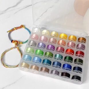 3股36色绕线套装手工编织绳三股线缠花缠发簪编流苏穗子线diy细线