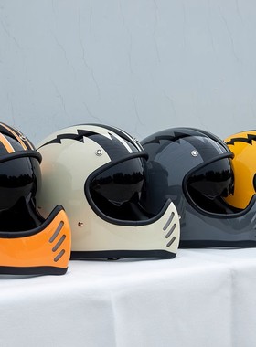 Active Region经典复古街头轻量高压电头盔全盔 头盔摩托车男夏季