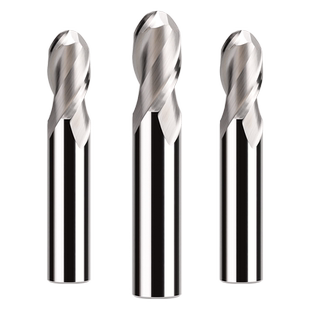 德特铝用球刀球头铣刀4刃55度钨钢合金圆头球形铝合金专用立铣刀