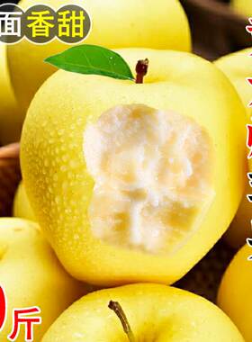 正宗黄元帅苹果9斤新鲜水果应当季宝宝粉面黄金帅烟台黄香蕉整箱