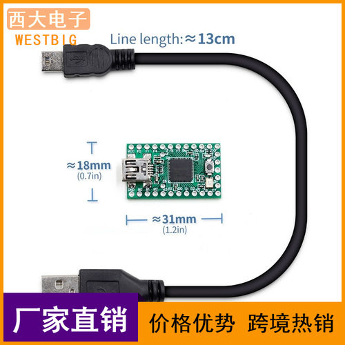 Teensy 2.0 USB AVR 开发板 键盘鼠标ISP U盘实验板 teensy2.0