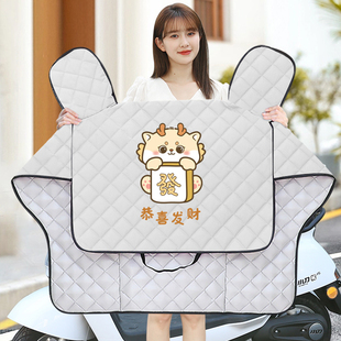 夏季雅迪电动车防风被隔热挡风小型电瓶车薄款防水防晒罩四季通用