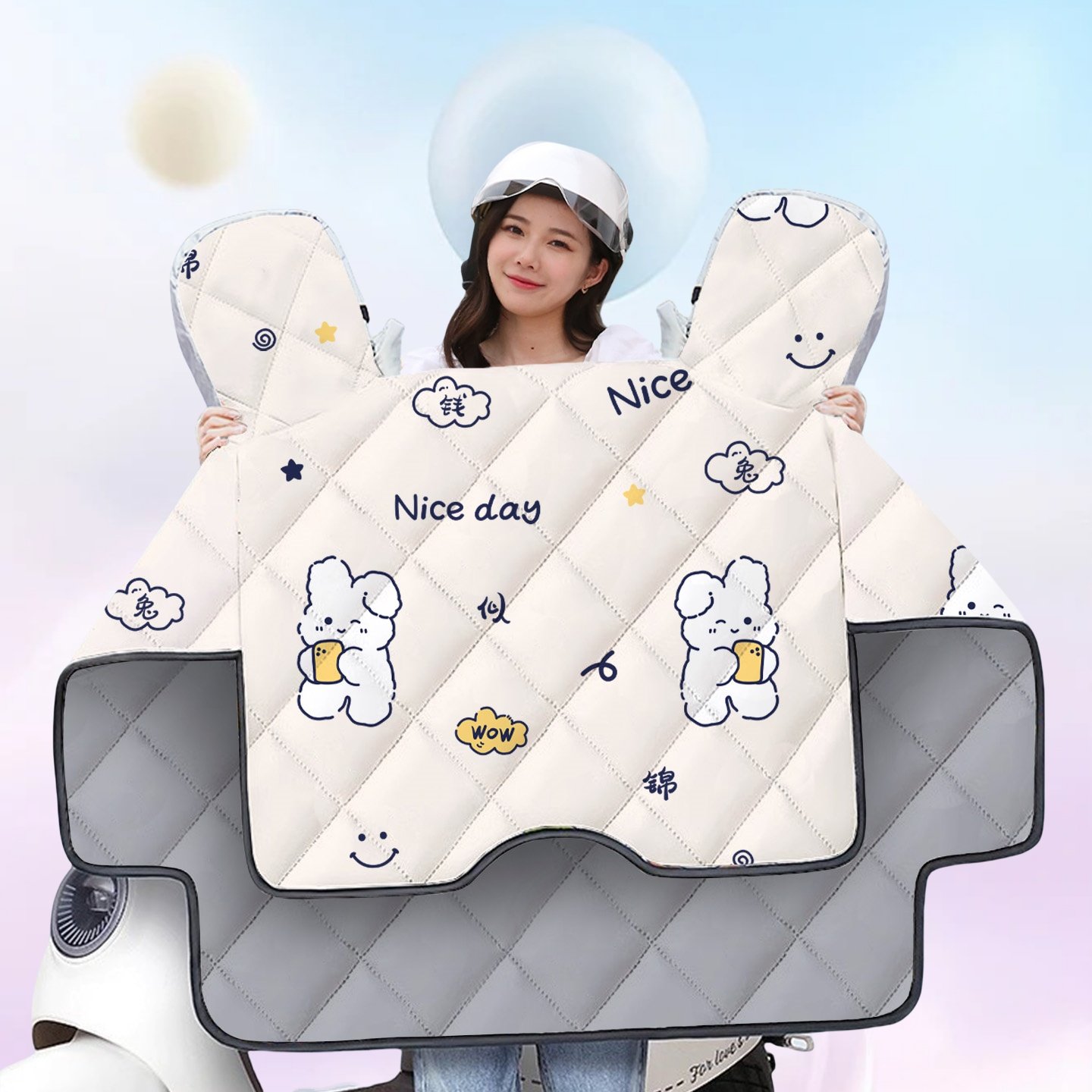 2025新款挡风被电动车四季通用防水电动自行车冬季加绒加厚防雨罩