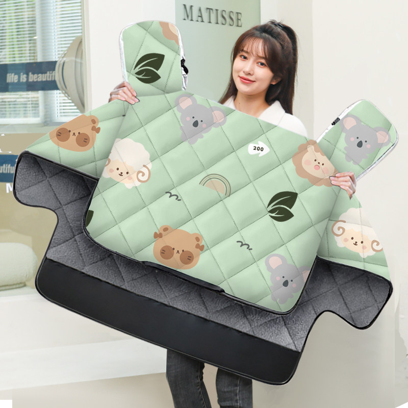 雅迪电动车挡风被冬季加绒加厚电动自行车防雨罩防水防风保暖防寒