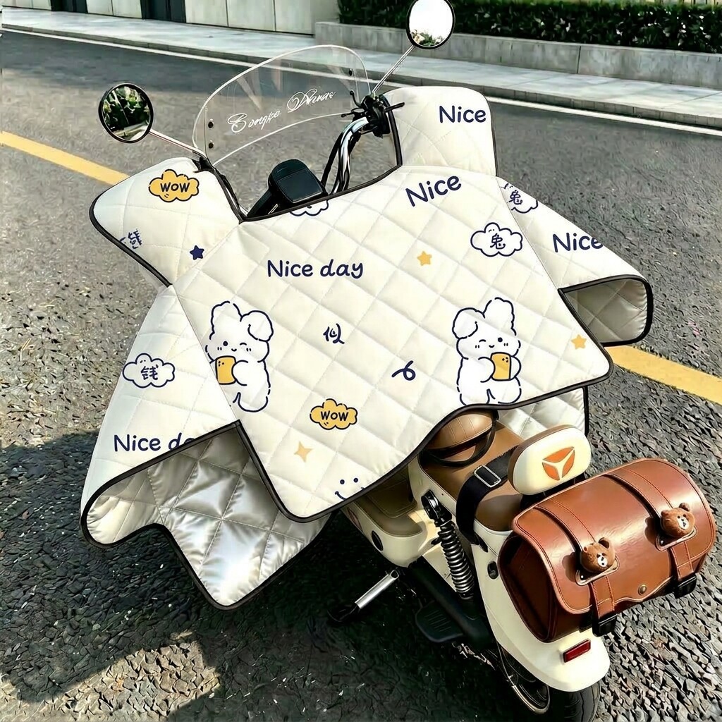 九号专用电动车挡风被防水加绒