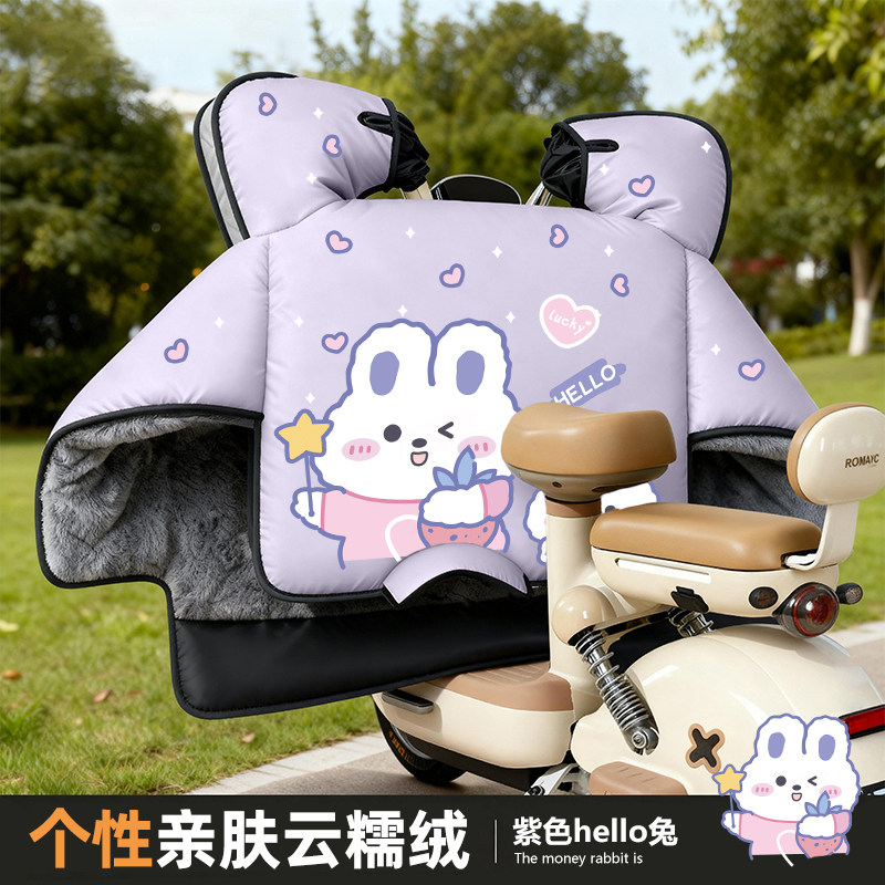 小电动车挡风被冬2025新款加绒加厚加大电瓶自行车防水防寒防风罩