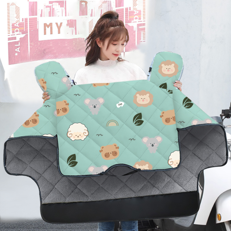 电瓶车冬天挡风被防水保暖防风罩