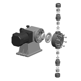 机械隔膜计量泵加药泵配件吸液管过滤底阀背压阀注射阀连接三件