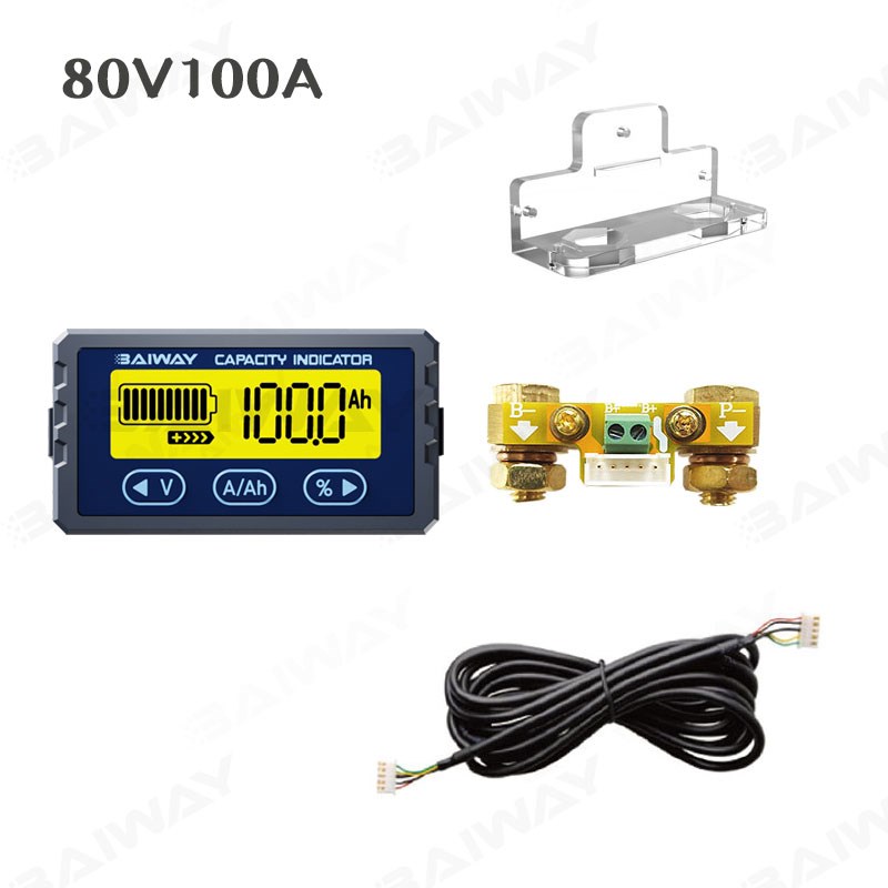 TY23新款电动车库仑计电量表电池电瓶电量显示器库伦电量计电压表