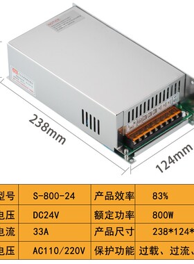 明伟48V50A1500W大功率开关电源S-1000W-24V412V100A36V3000W电源