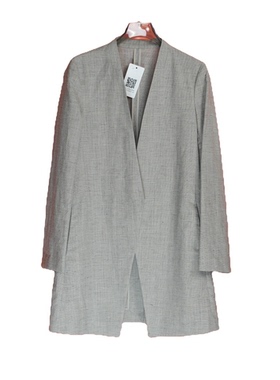 卡利亚某里品牌撤柜折扣高端时尚气质百搭灰色外套A34-W0175