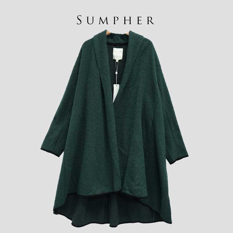 【广州杰哥Jack】Sumpher雾家专柜新款时尚高端墨绿色大衣-74250