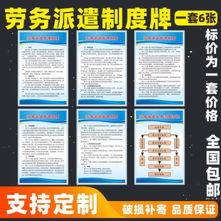 劳务派遣公司规章管理制度牌员工守则社会保障安全生产日常劳动纪律培训派遣人力资源中介办证备案考核上墙牌