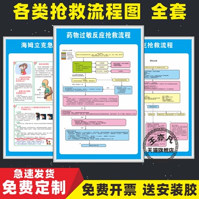 急救应急抢救流程图全套
