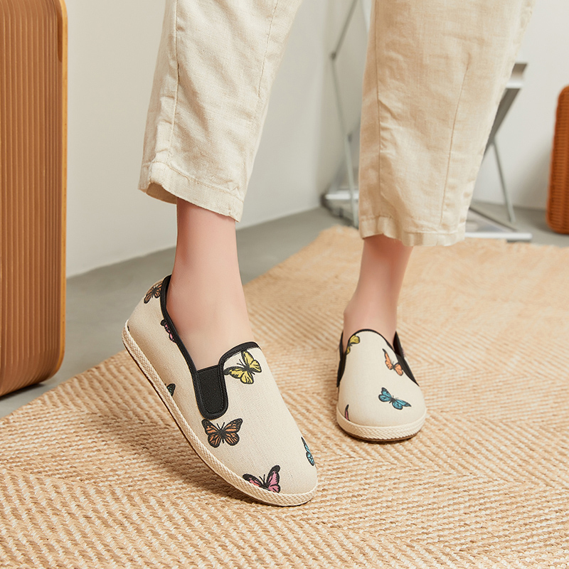 布语堂平底中式手工缝制布鞋透气