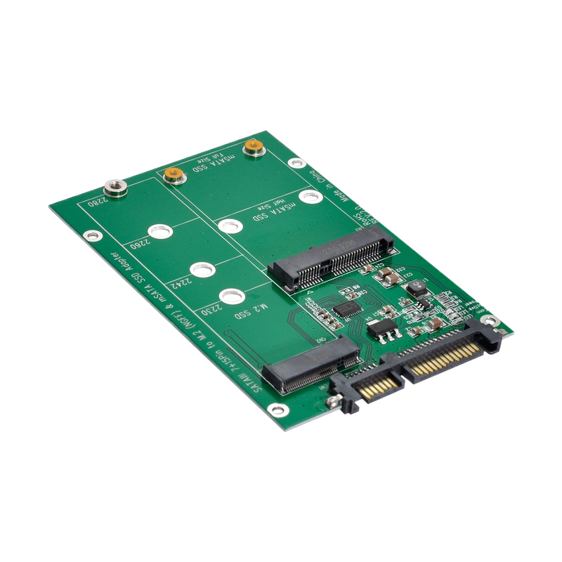 M.2 NGFF SSD转SATA3笔记本MSATA TO SATA 固态硬盘二合一转接卡