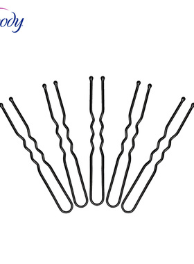 Goody歌妮黑色U型发夹女盘发后脑勺固定发卡碎发一字夹发饰头饰