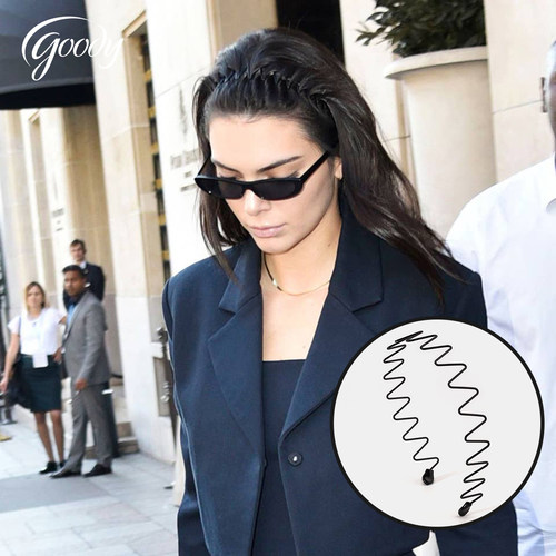 歌妮发箍金属波浪隐形运动碎发箍