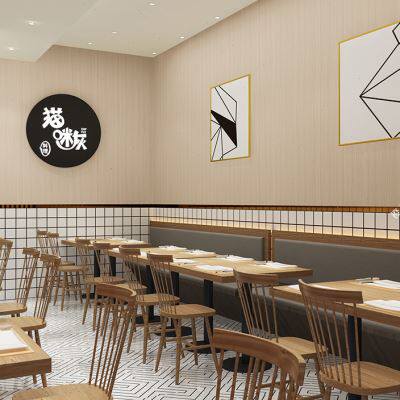 墙纸自粘商用木纹原木色装修奶茶店餐饮店餐厅墙面壁纸防水防潮贴