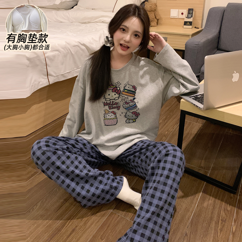 春秋季睡衣女款2025新款纯棉卡通