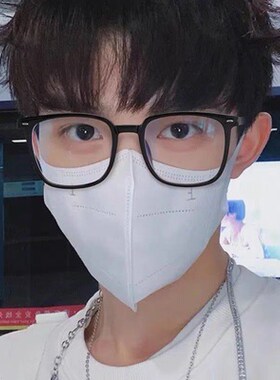 15936新款近视镜韩版男女大框时尚方形框架平光度数防蓝光眼