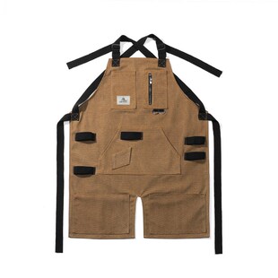 户外工作服牛仔帆布画师围裙园艺师围腰防污防水男女背带大号围裙