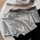 男士 宽松舒适裸睡四角裤 7A级抗菌纯棉透气平角内裤 男生2026新款