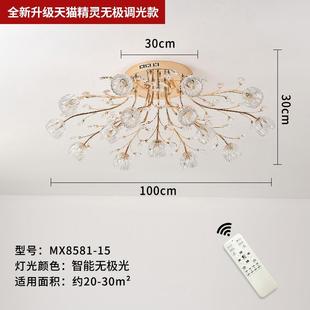 轻奢大灯大气水晶吸顶灯餐厅现代简约主卧室灯 客厅主灯2024年新款