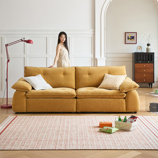 2026年新款［云畔］天禧派布艺沙发雪尼尔简约客厅复古风沙发2033