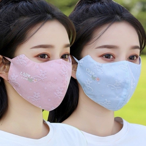 防晒薄款夏天纯棉大口罩女遮全脸全棉春夏季女神防紫外线透气时尚