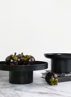 XEMO北欧ins风高脚托盘果盘简约风家居纯色桌面杂物收纳盒