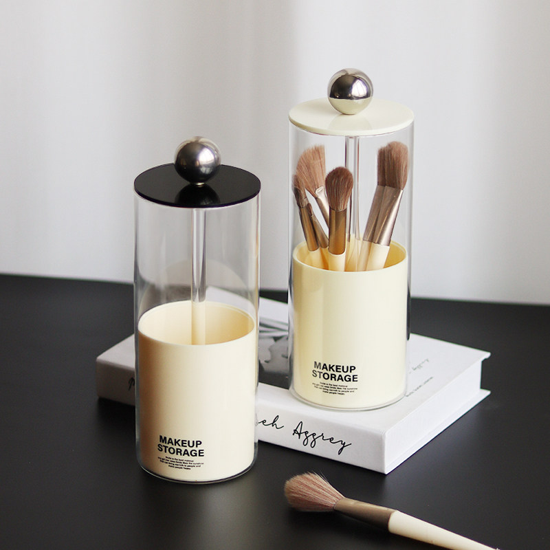 XEMO化妆刷桌面收纳盒梳妆台化妆品整理防尘升降透明亚克力,收纳整理,化妆刷收纳盒/桶,淘宝优惠券,粉丝福利购,淘宝优惠卷