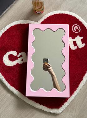 XEMO实木家用卧室穿衣镜子创意简约梳妆镜北欧ins风化妆镜