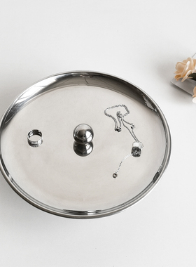 北欧高脚托盘ins风家居装饰桌面摆件不锈钢收纳置物架拍摄样板房