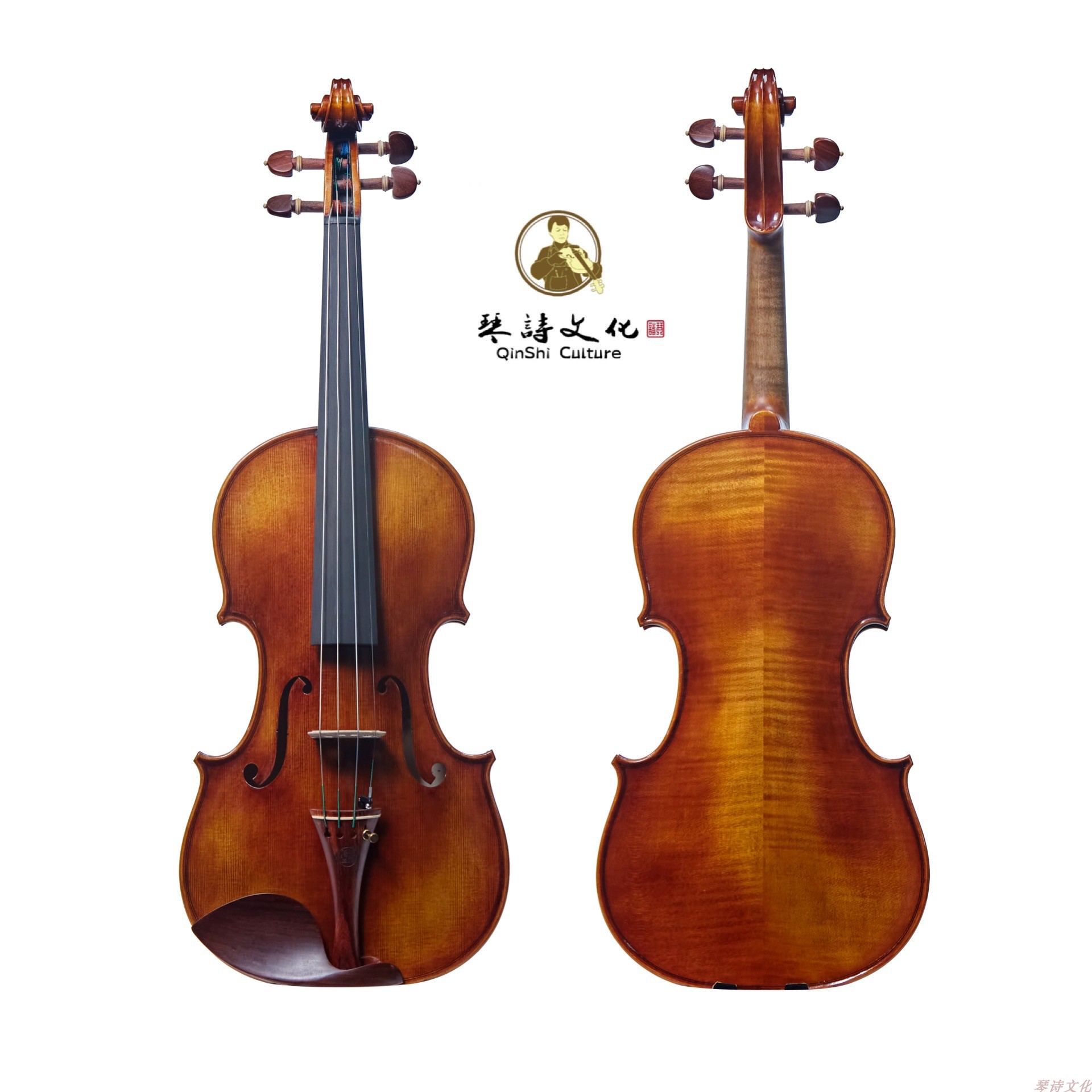 上海琴诗文化G600欧料檀木配件纯手工专业级演奏级小提琴初学者