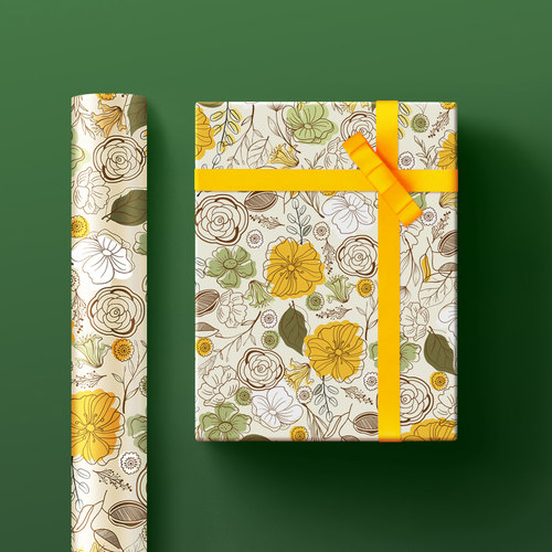 Miss.Dai/袋小姐不负花期包装纸