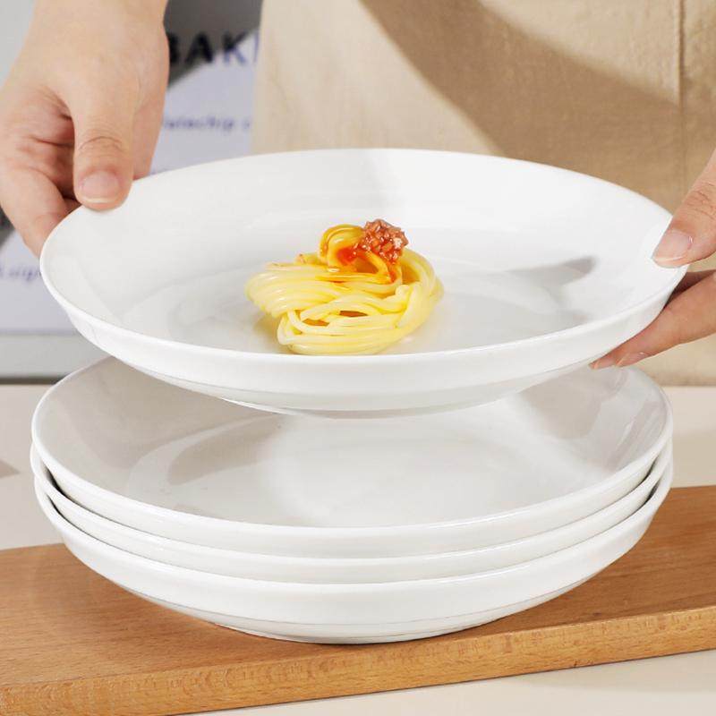 19.9元10个碟子陶瓷家用简约纯白水果盘菜盘子商用饭盘组合可微波,餐饮具,盘,淘宝优惠券,粉丝福利购,淘宝优惠卷