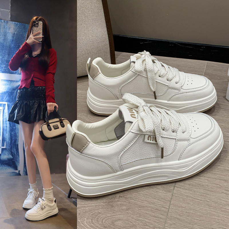 爆款厚底小白鞋女款2025秋季新款休闲鞋女时尚百搭运动修身板鞋女,女鞋,时尚休闲鞋,淘宝优惠券,粉丝福利购,淘宝优惠卷