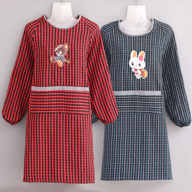 老粗布长袖围裙加肥加长纯棉罩衣厨房防油污成人罩衣反穿衣男女工,家庭/个人清洁工具,围裙,淘宝优惠券,粉丝福利购,淘宝优惠卷