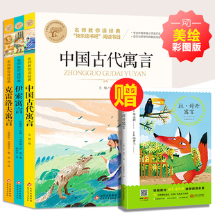 名师教你读经典3三年级快乐读书吧阅读书目伊索寓言克雷洛夫寓言中国古代寓言美绘彩涂版适用于小学阶段阅读 语文课外阅读经典丛书
