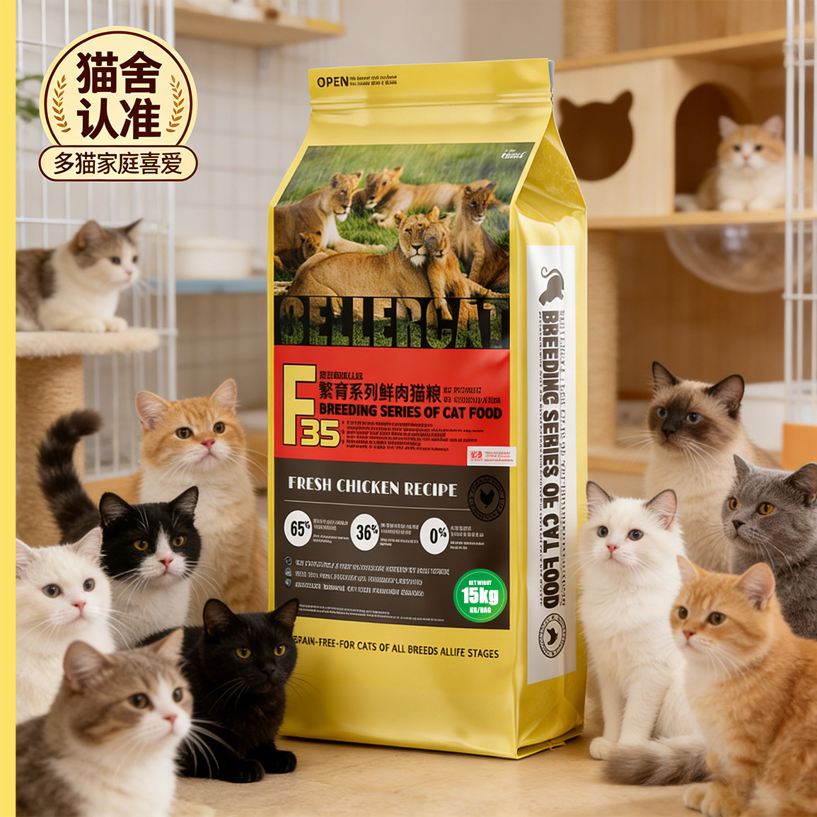 繁育纯粮家庭30斤实惠特价猫舍