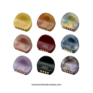 韩国France小熊耳朵发夹~法式可爱简约圆形小号抓夹侧边夹刘海夹