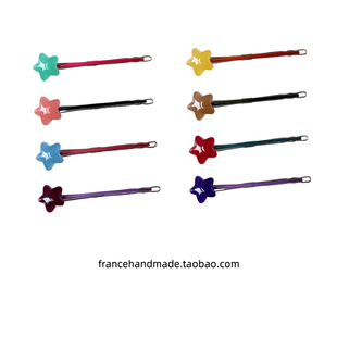 韩国正品GRAIN de BEAUTE大号果冻糖果色星星发夹马尾夹子横夹