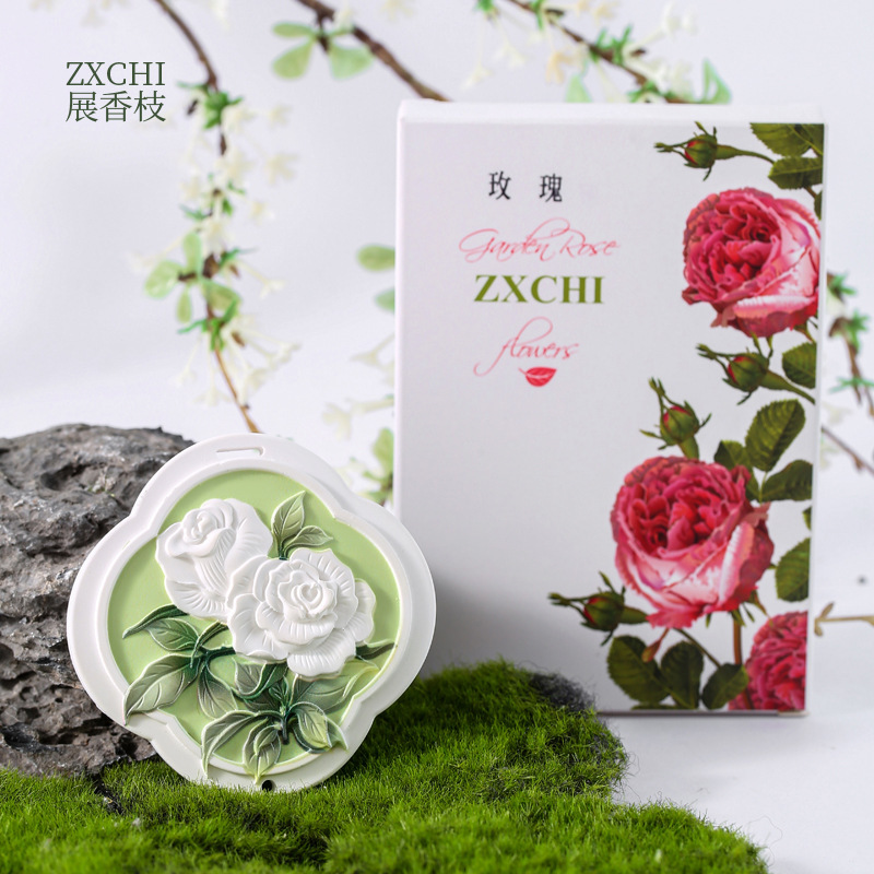 香薰石膏挂件衣橱玫瑰石膏香片家用卧室内持久高级感酒店挂件