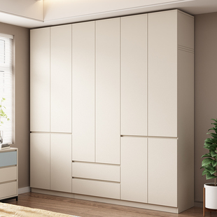 衣柜家用卧室小户型出租房用儿童奶油风柜子组合2025新款定制衣橱